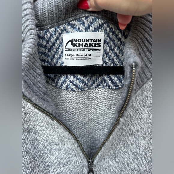Mountain Khakis Men’s Gray Relaxed Quarter-Zip Pullover X-Large - Picture 3 of 5